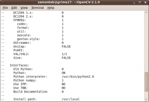 configuring opencv2.1