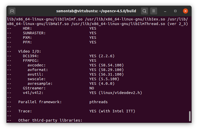 OPENCV cli Linux. Ldconfig.