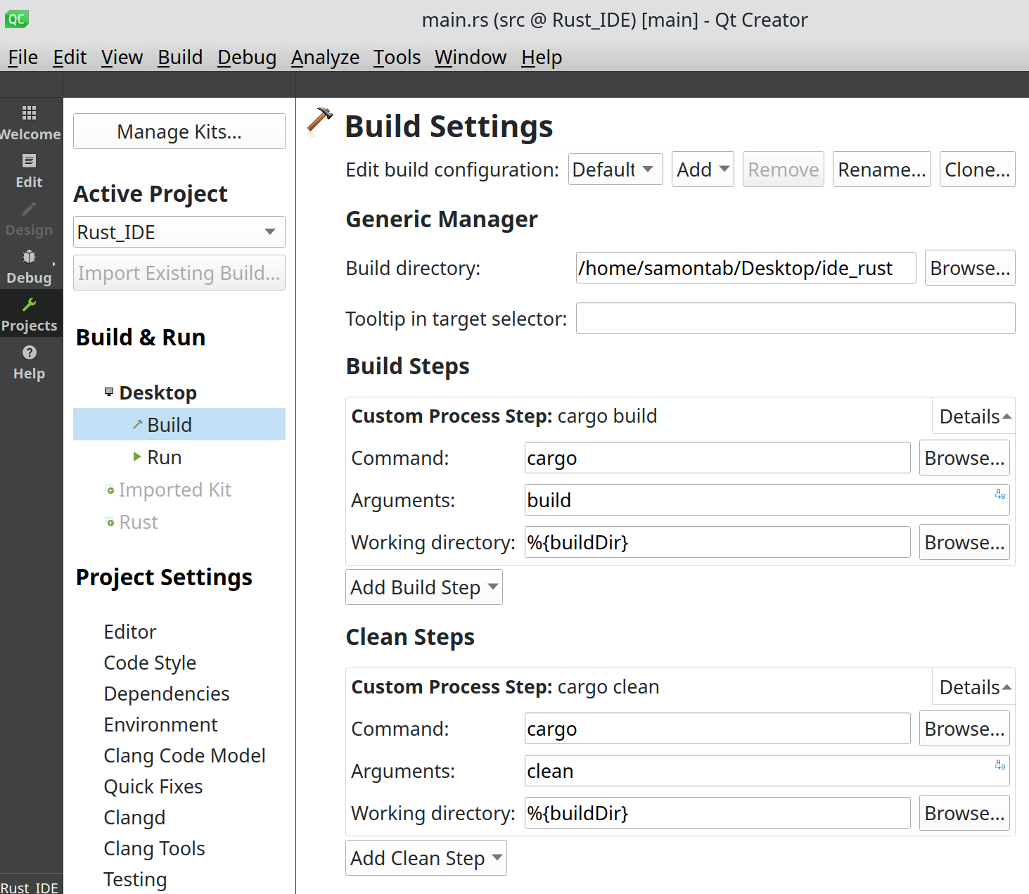 Using Qt Creator as your IDE for Rust – Sebastian Montabone